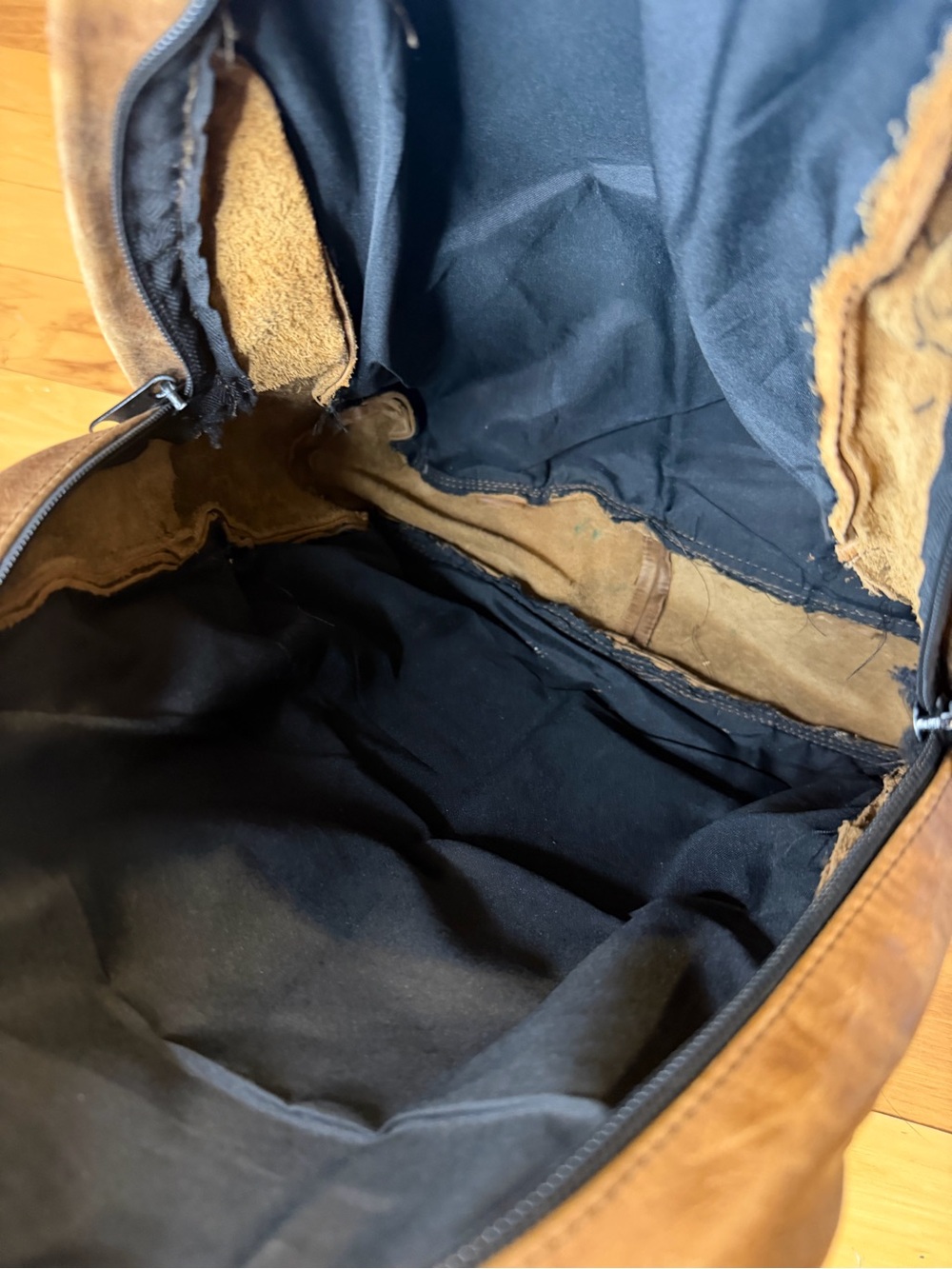 Genuine Leather Backpack Distressed Boho Mexico - Picture 7 of 15